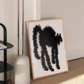 chat affiche cri peur
