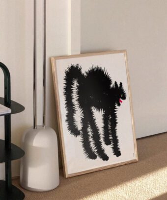 chat affiche cri peur