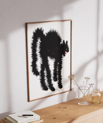 chat affiche cri peur