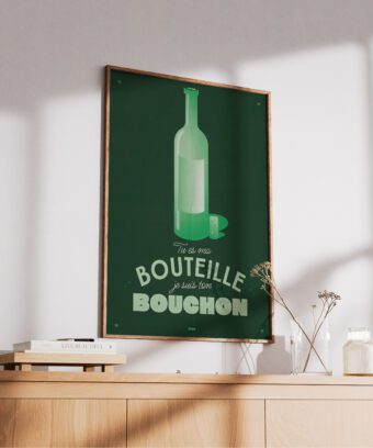 bouteille affiche topo