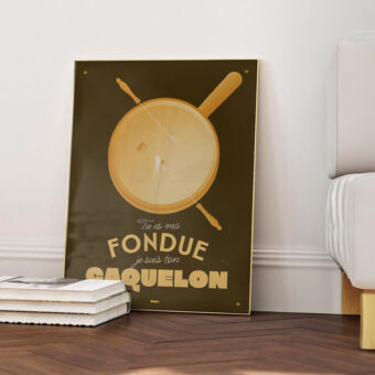 fondue caquelon affiche topo