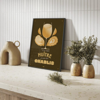 huitre chablis affiche graphique studio topo