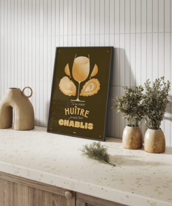 huitre chablis affiche graphique studio topo