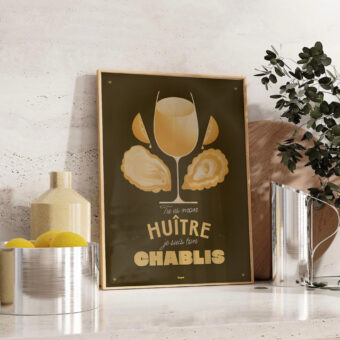 huitre chablis affiche graphique studio topo