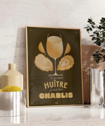 huitre chablis affiche graphique studio topo
