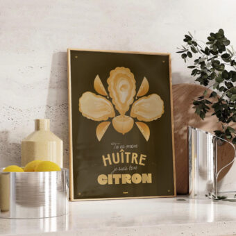 huitre citron affiche graphique studio topo