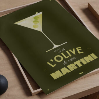 martini affiche graphique topo