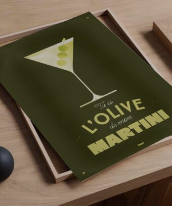 martini affiche graphique topo