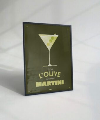 martini affiche graphique topo