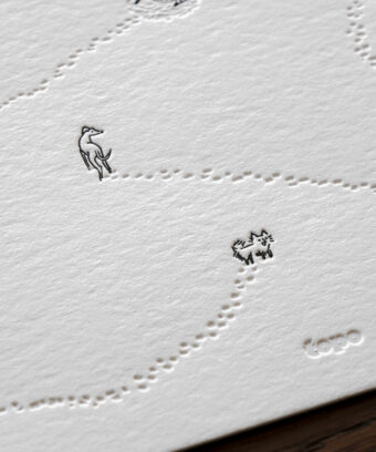 Carte noel embossage chiens Studio Topo