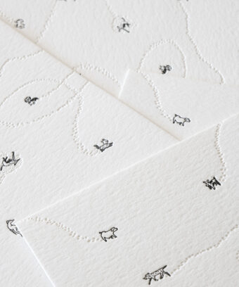 Carte noel embossage chiens Studio Topo