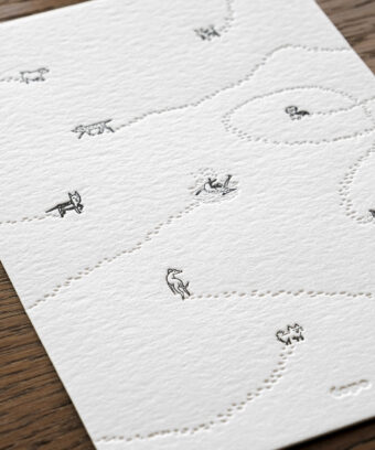 Carte noel embossage chiens Studio Topo