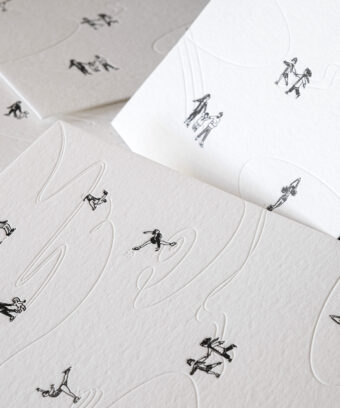 Carte noel embossage patineurs Studio Topo