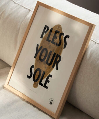 affiche poisson jeu de mot Bless your sole affiche poisson jeu de mot Bless your sole